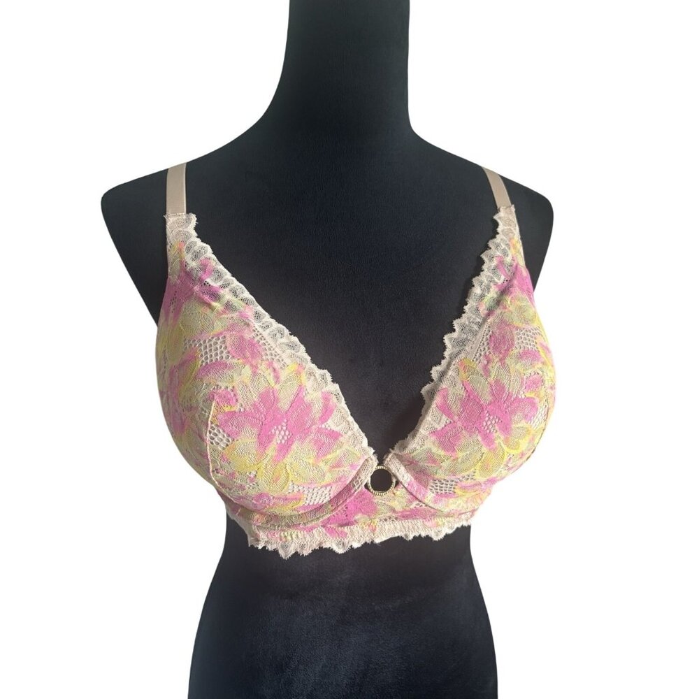 Aerie Full Coverage Bra Lace Lined Underwire Womens 38C Reel Good Padded NWT